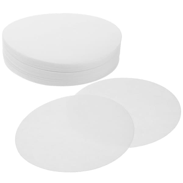 100 STK 9cm Dia Premium Diske Kvalitativt Filterpapir med Medium Strømningshastighed (Hvid)