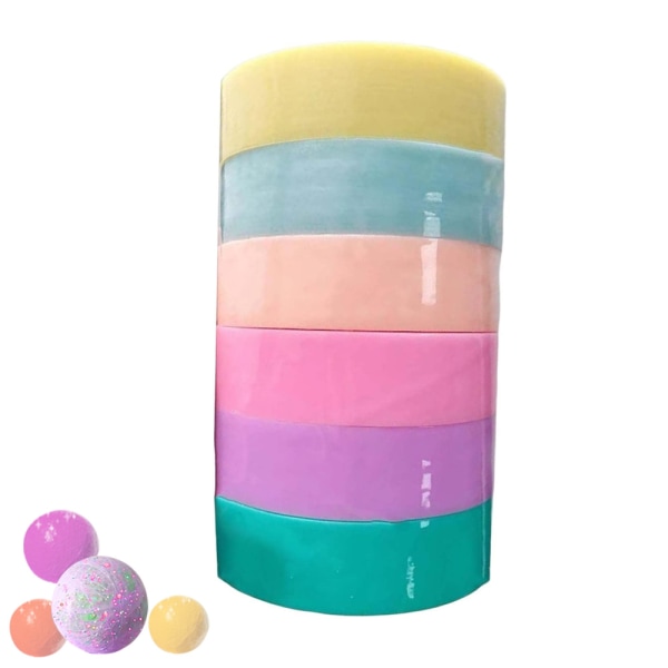 6st Sticky Ball Rolling Tapes Färgade Sticky DIY Crafts Färg