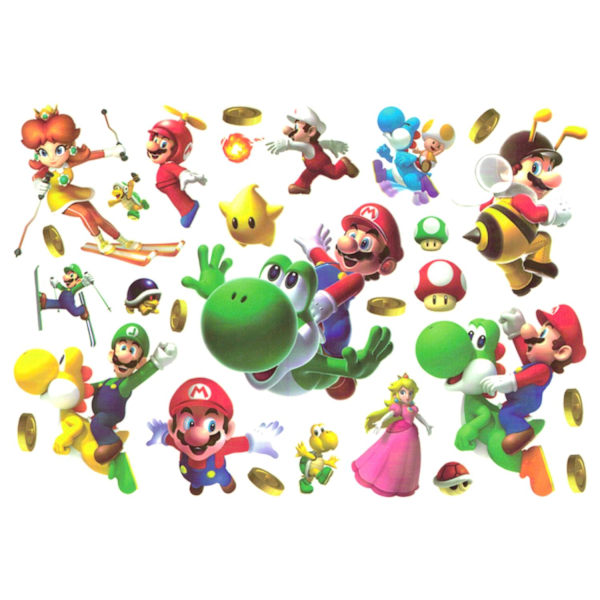 Super Mario 18 st barntatueringar tatuering nintendo