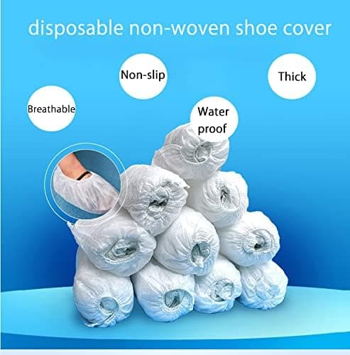 100-pack engångsskoskydd i non-woven-tyg för mattrengöring