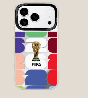Sølvindfattet, sølvspejlet, farverigt digitalt “Hercules Cup” telefoncover til iPhone 17 Pro Max A