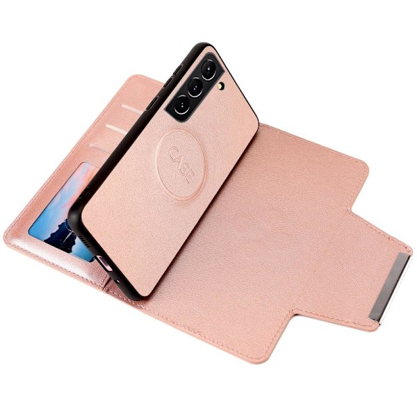 SKALO Samsung S23 Plus DOLIZMA 2 i 1 Magnet Plånboksfodral - Ros Rosa guld