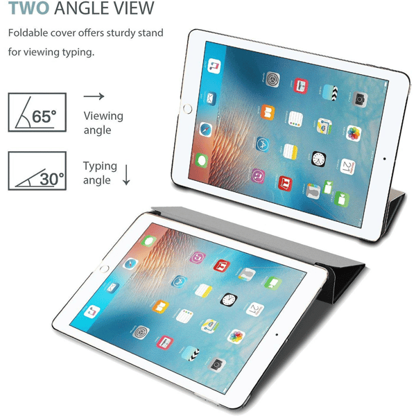 Kompatibelt med iPad 10,2-tommer etui, iPad 10,9 etui, iPad 9,7 lædercover med dvalefunktion, tredelt PC