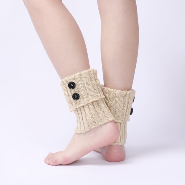 Beige benvarmer fotdeksler