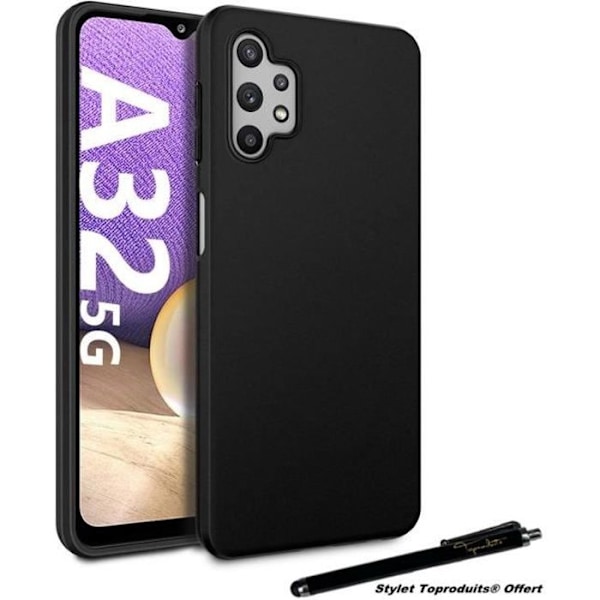 Mjukt fodral för Samsung Galaxy A32 5G silikon Svart med Stylus Toproduits®
