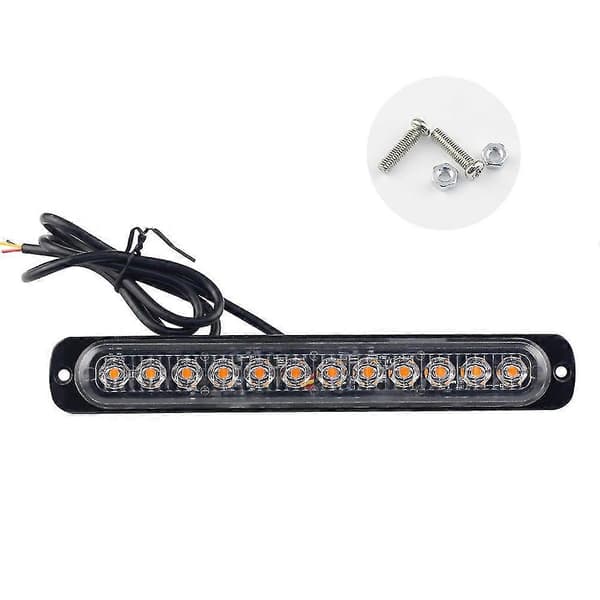 4kpl 12 Led Vilkkuva Varoitusvalo Keltainen 12v 24v Stroboskoopit