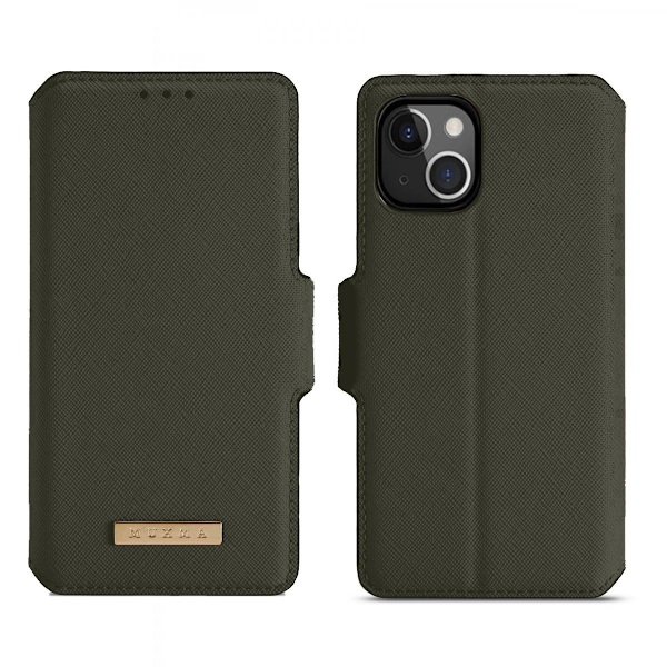 Muxma Saffiano Plånboksfodral till iPhone 13 Pro Max - Grön Grön