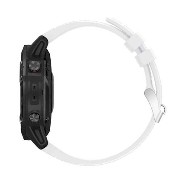 Garmin Fenix 6 snyggt klockarmband i silikon - Vit Vit