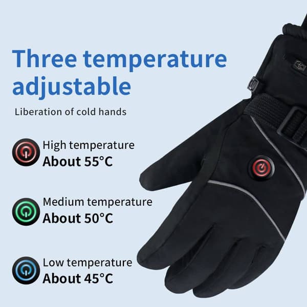 Unisex oppvarmede hansker - 7,4V 2 polymer litiumbatteri, vinterhansker