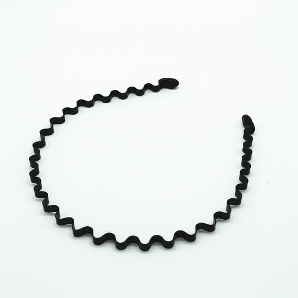 2 stk. Metall Hodebånd, Elastiske Bølgede Hodebånd, Unisex Bølgede Hodebånd