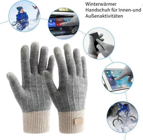 Cykelhandsker Touch Screen Handsker Strikkede Fingerløse Handsker