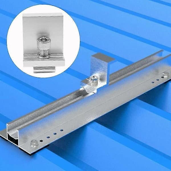 12-pak solpanelbeslag, solendeterminal, justerbar bredde, fotovoltaisk beslag, solbeslag til solpanel (30 mm)