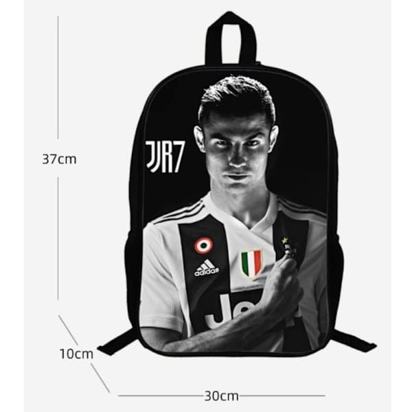 Ryggsäck med Ronaldo-mönster, skolväska för studenter, enkel lagerdesign
