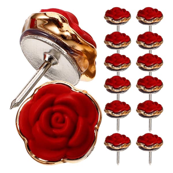 30 stk. blomsterformede tegnestifter, multifunksjonelle tegnestifter, roseformede tegnestifter, kartutstyr