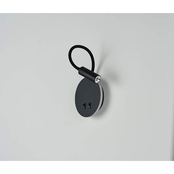 Väggmonterad sänggavel Lampa, Svart Vägglampa för Konstgalleriutställning med Ögonskydd, Justerbar Varmvit Aluminiumkonstruktion för Sovrum