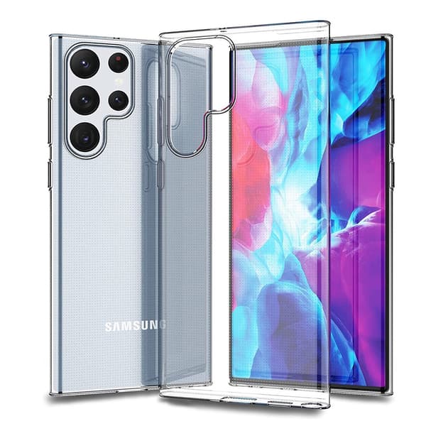Galaxy S22 Ultra, silikonikuori, läpinäkyvä