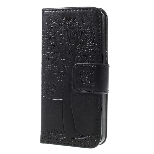iPhone 5/5S/SE - Fodral Med Tryck - Svart Black Svart