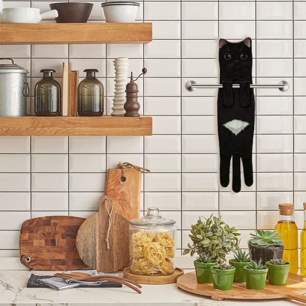 Katt roliga handdukar för badrum kök-tvättlappar ansikte
