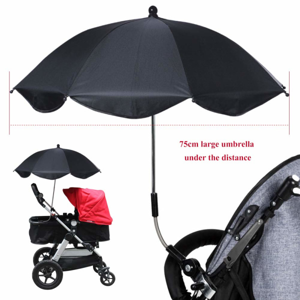 Universal barnvagn paraply böjd parasoll förtält
