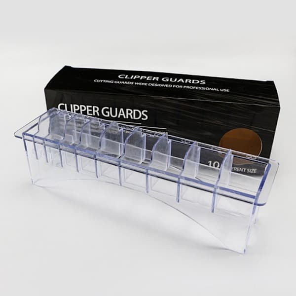 Base Box Universal Clipper Limit Kamguide Byte av frisör Black 10 cells Transparent 10 cells