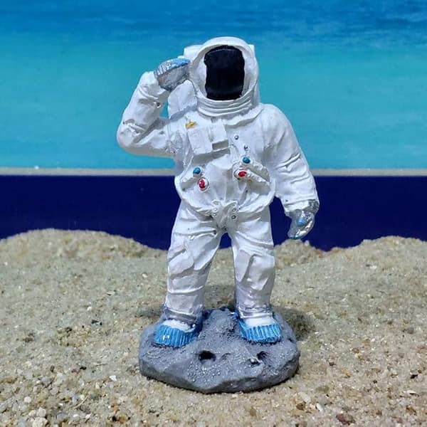 Astronaut Harpiksfigur Hjem Retro Statue Dekor Ornament