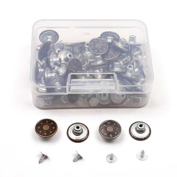 INF 50 stk dongeriknapper 17 mm