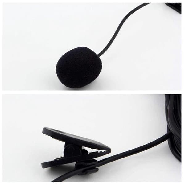 30Hz~15000Hz Mini 3.5mm Slips Lavalier Mikrofon med Klips for Forelesninger Undervisning