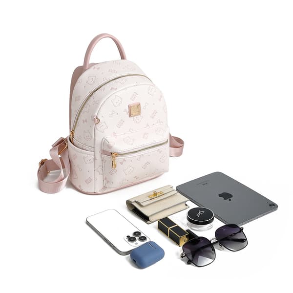 Hello Kitty vaaleanpunainen reppu: Minireppu tyttömäisellä kohokuvioidulla designilla