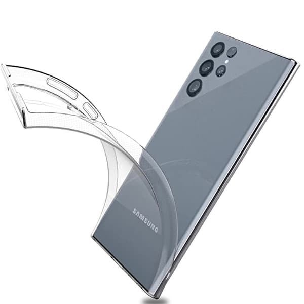 Galaxy S22 Ultra, silikonikuori, läpinäkyvä