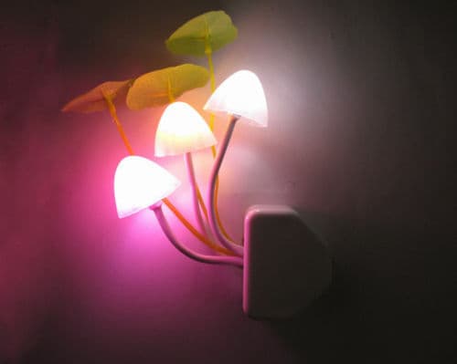 B Induktion LED Natlys, Farveskiftende Plug-in LED Drømmeseng