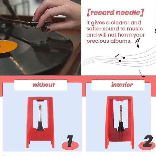 4 stk platespillernåler, universelle erstatningsnåler for vinylplatespiller