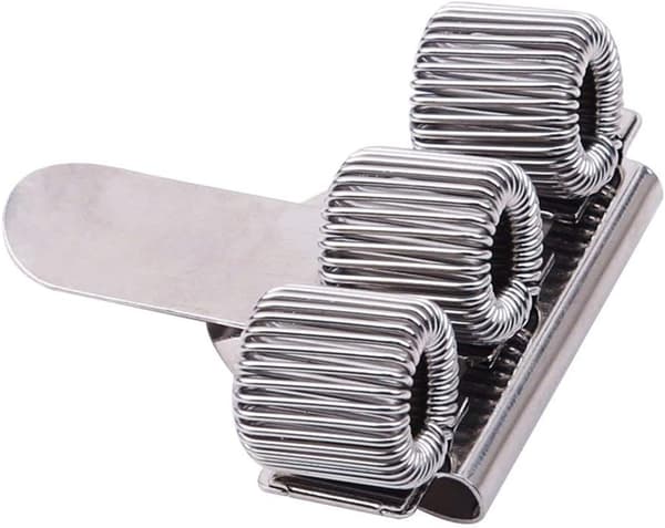 Premium metal penholder med tre huller og lommeclips til notesblok