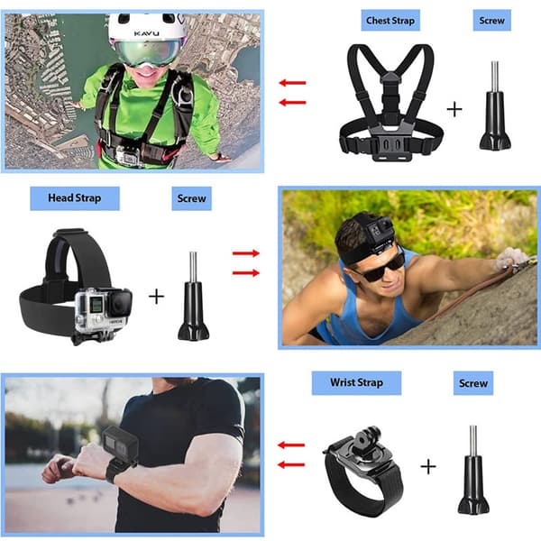 Kamera Rainsleeve Tilbehørssett Kit Bundle GoPro Hero10 Hero9 Vanntett