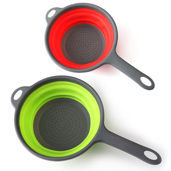 Silikon flipfilter, kjøkkensilfilter, grønnsaker og frukt