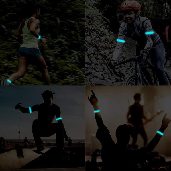 Løpelys (2-pakning) Oppladbart LED-armbånd Reflekterende Løpe
