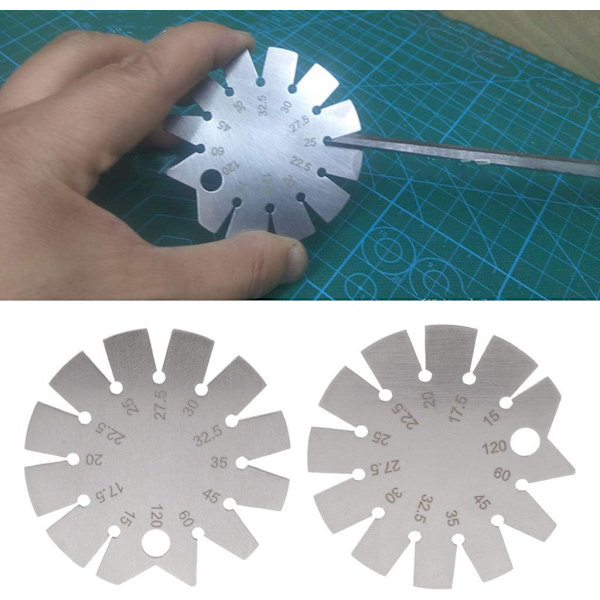 15 Gauge Tools -120° til skråmålere i rustfrit stål