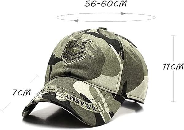 Baseballcaps, kamuflasjecaps for utendørs camping, justerbar