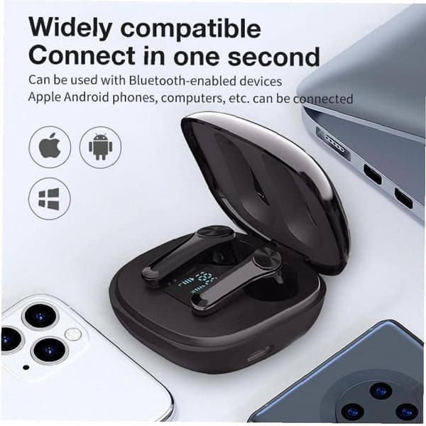 Trådløse øretelefoner, Bluetooth-headset Bluetooth 5.0-headset med mikrofon
