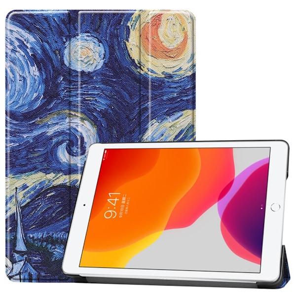 Apple iPad 10.2 2021/2020/2019 Slim fit tri-fold fodral - Abstract multifärg