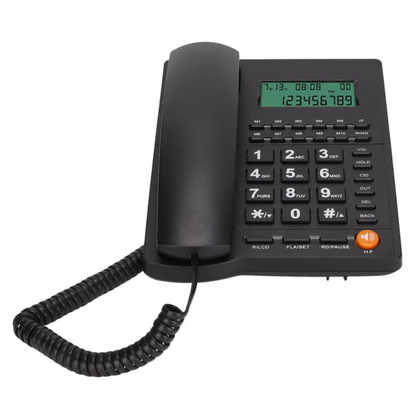 Fasttelefon Håndfri Anrop Bordtelefon for Hjemmekontor Hotell