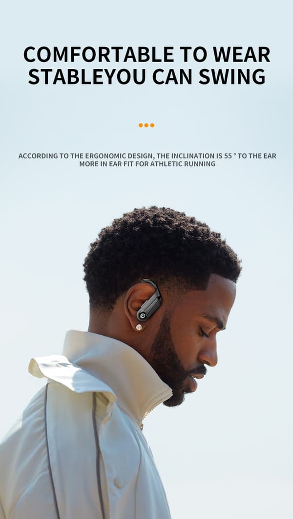 Over-ear TWS Bluetooth-ørepropper med lang batterilevetid