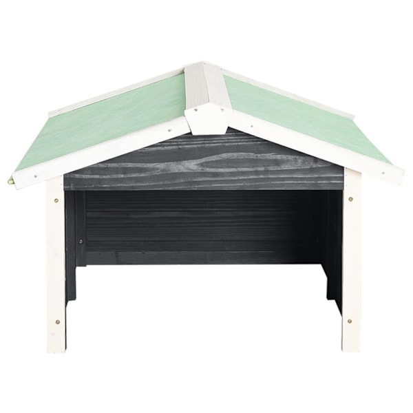 vidaXL Garage för robotgräsklippare 72x87x50 cm grå och vit granträ grå