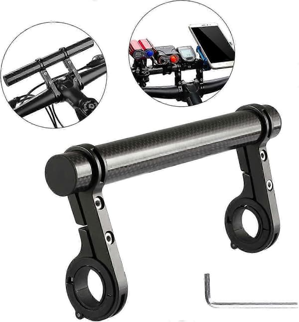 Sykkelstyreforlenger Aluminiumlegering Dobbel Forlengelse med Skrutrekker (20cm)