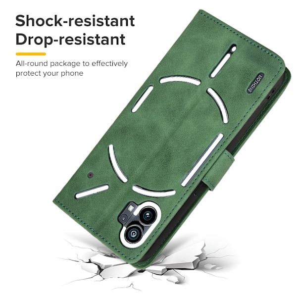 PU läder fodral för Nothingphone Phone 1 grön grön