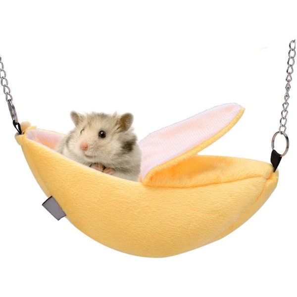 Husdjur hamster säng, banan form hängande sovhus vinter