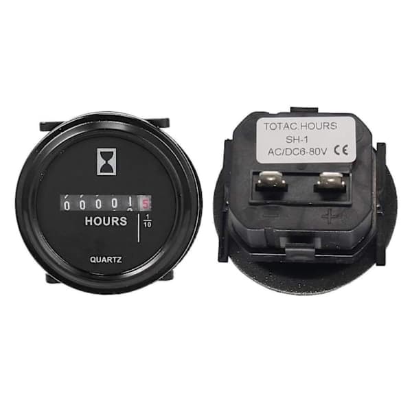 Hållbar timräknare för marin båtmotor 2\" Rund mätare för DC 6-80v