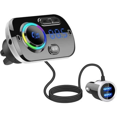 Revolusjonerende bilunderholdningshub, Bluetooth 5.0 FM-sender tilbyr hurtiglading og håndfri samtale, A2DP lydbehandling for rik lyd