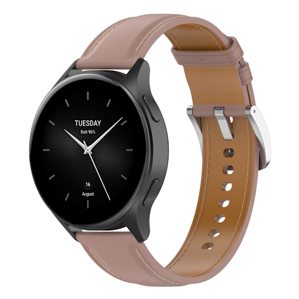 Klockarmband Äkta läder Samsung Galaxy Watch 5 Mörkrosa 20 mm