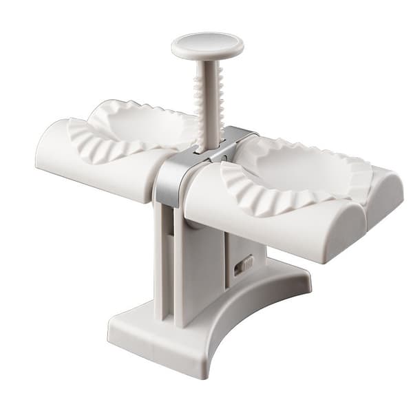 Dobbelt hoved automatisk Wonton Dumpling Maker 1 stk Wonton Dumpling Maker og Dumpling Form Rustfrit Stål Køkkenudstyr Wonton Dumpling Maker