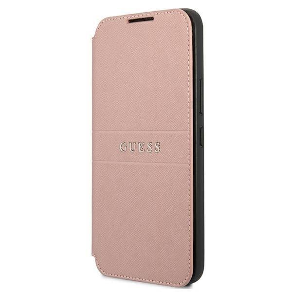 Guess Saffiano Stripes Fodral Galaxy S22 Plus - Rosa